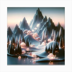 Snowy Mountains Canvas Print