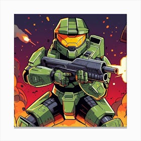 Master Chief from Halo Canvas Print
