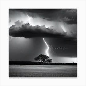 Lightning In The Sky 10 Canvas Print