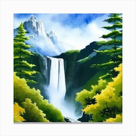 Waterfall Painting Canvas Print