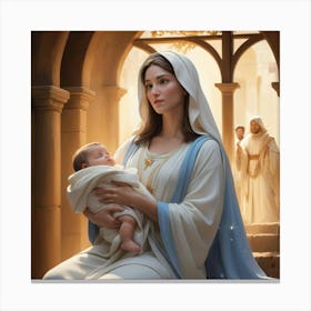 Virgin And Child 4 Canvas Print