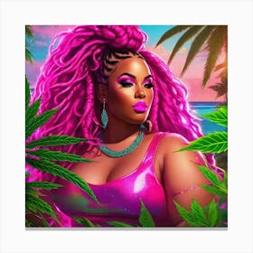 Pink Dreadlocks 1 Canvas Print