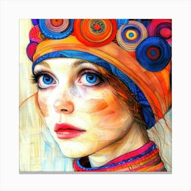 Belle Fille - Colorful Girl Canvas Print