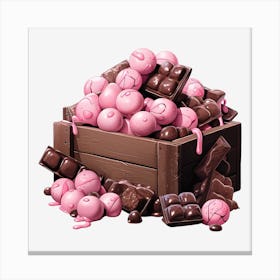 Pink Candy Crate 6 Canvas Print