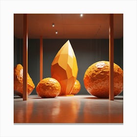 Orange Spheres Canvas Print