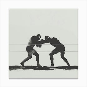 Two Boxers Fighting 1 Canvas Print