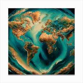 Earth Globe Canvas Print