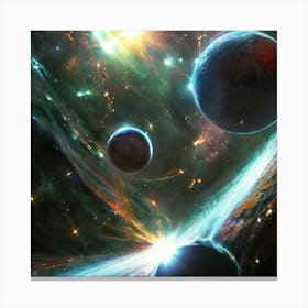 Space - Space Stock Videos & Royalty-Free Footage Canvas Print