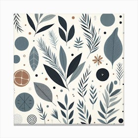 Scandinavian style, Bay leaf and rosemary Canvas Print