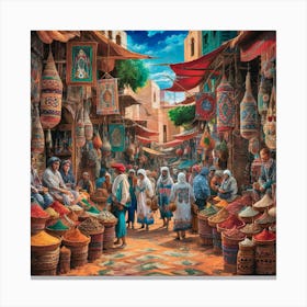 Moroccan Market 1 Canvas Print