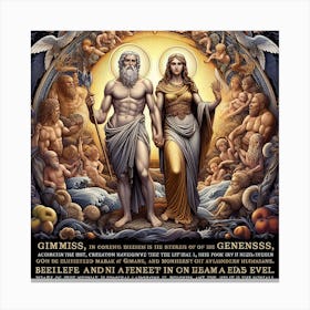 Genesis And Eros Canvas Print