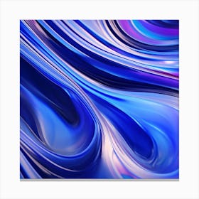 Abstract Blue Wavy Background Canvas Print