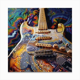 Psychedelic Guitar 3 Canvas Print