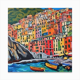 Cinque Terre Italy Brought To 1 Canvas Print