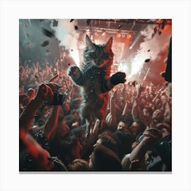 Cat At A Party Canvas Print