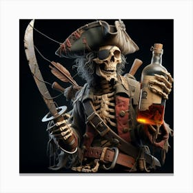 Pirate Skeleton 12 Canvas Print