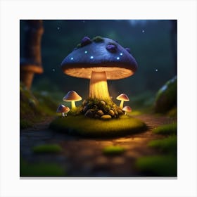 Glowing Mushrooms 1 Canvas Print