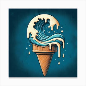 Beachy Ice Cream Shoppe Canvas Print