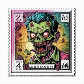Zombie Fantasy Horror Poster Art Canvas Print