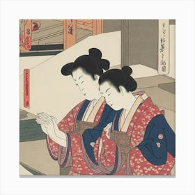 Two Women Praying Canvas Print