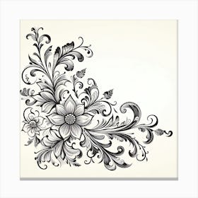 Ornate Floral Design 24 Canvas Print