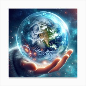 Earth In Hand Canvas Print