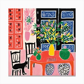 Table In A Room Canvas Print