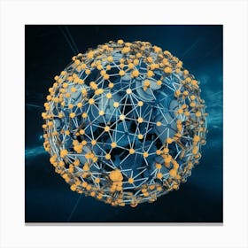 Network Sphere Canvas Print