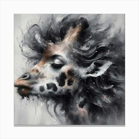 Giraffe Portrait Canvas Print