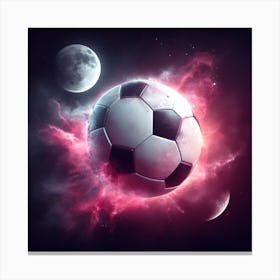 Soccer Ball In Space 1 Canvas Print
