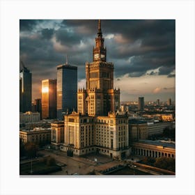 Sunset In Poland Canvas Print