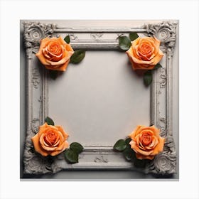 Roses In A Frame 5 Canvas Print