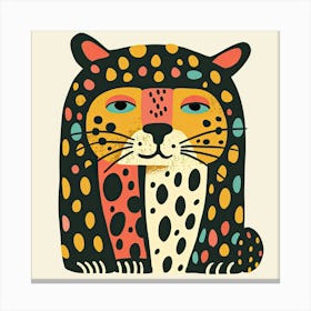 Charming Illustration Jaguar 3 Canvas Print