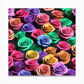 Rainbow Roses 1 Canvas Print