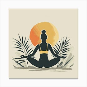 A Yoga Session Minimal Illustration 1718673713 4 Canvas Print