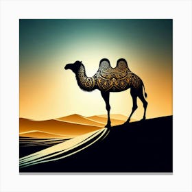 Camel Silhouette Canvas Print