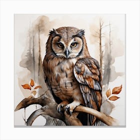 Beautiful looking owl Canvas Print