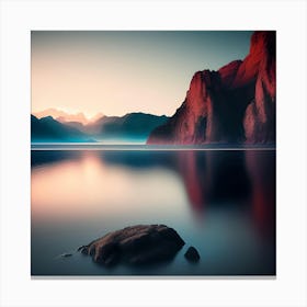 Sunrise Over Lake Canvas Print