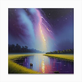 Lightning In The Sky Canvas Print