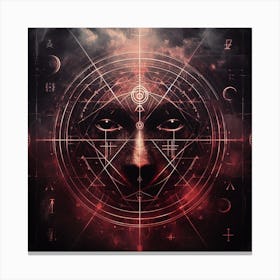 Satan'S Face Canvas Print