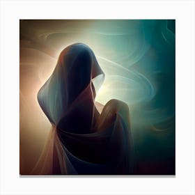 Woman In A Cloak Canvas Print