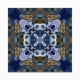 Abstract Pattern Dark Blue Indigo Canvas Print