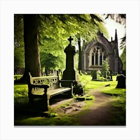 Remembrance Vintage Tomb Landmark Beautiful Plant Headstone Culture Old Architecture Rest (5) Canvas Print