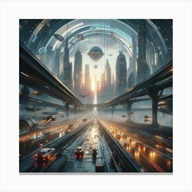 Futuristic City 1 Canvas Print