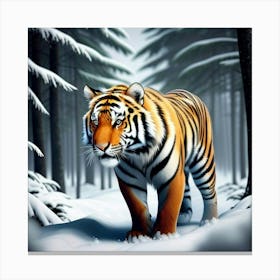 Sibirean Tiger Hunter Canvas Print