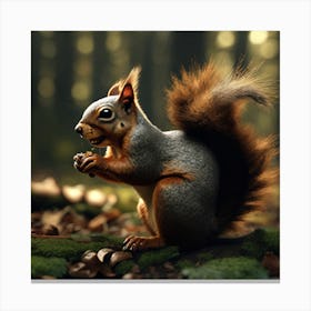 Squirrel In The Forest 317 Canvas Print