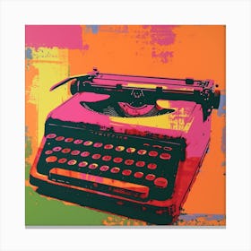 Typewriter Pop Art 3 Canvas Print