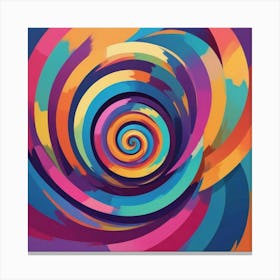 Abstract Spiral Painting 2 Canvas Print