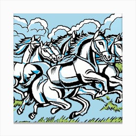 Horses Galloping 1 Canvas Print