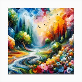 Colorful Landscape Painting 3 Canvas Print